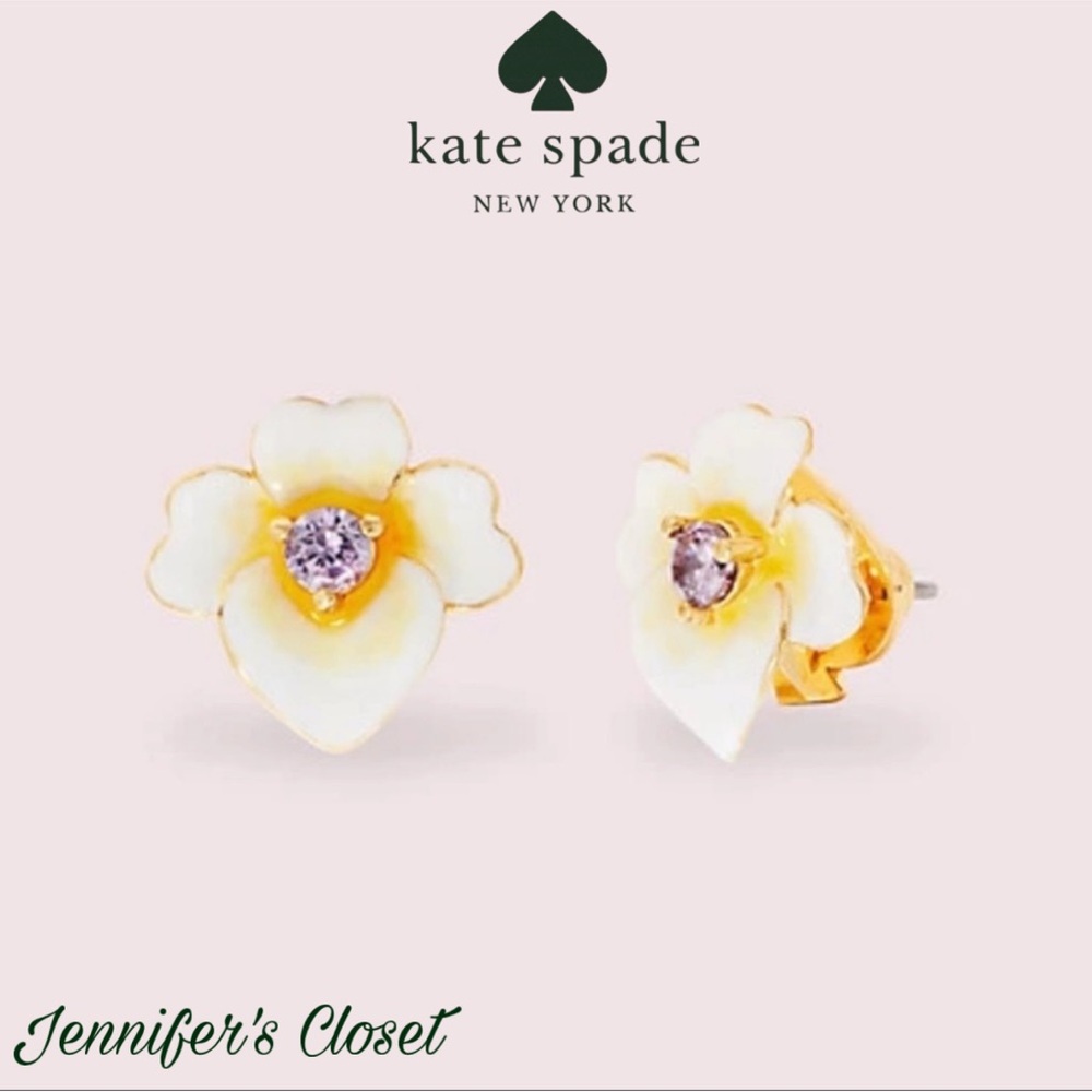 Kate Spade Heart Flower Stud Earrings \ NWT